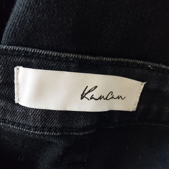 KanCan Women's 9 28 Black Distressed Skinny Jeans Denim Holey Knees High Rise - Picture 4 of 7